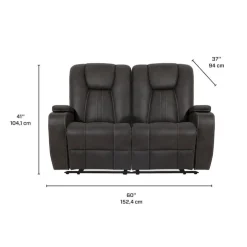 Modular Reclining Loveseat - 2 pcs Grey Discount