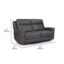 Modular Reclining Loveseat - 2 pcs Dark Grey Discount