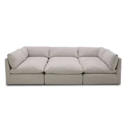Modular Sectional Bed - 6 pcs Beige Online