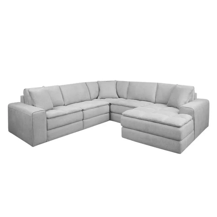 Modular Sectional with a Right-Side Chaise - 5 pcs Grey Outlet