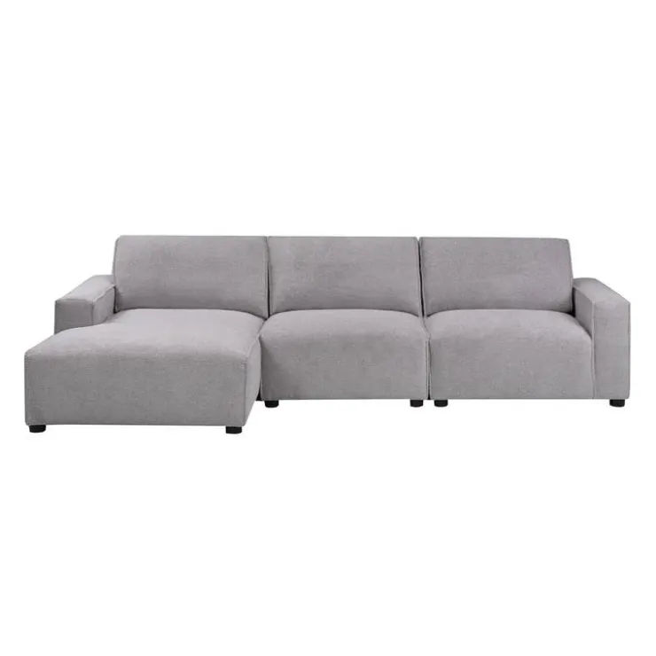 Sofa By Fancy Modular Sectional with Chaise on the Left - 3 pcs Grey Hot