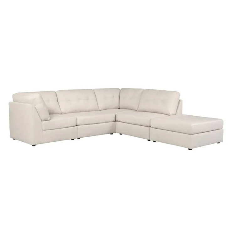 Modular Sectional with Ottoman - 5 pcs Beige Outlet