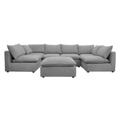 Modular Sectional with Ottoman - 7 pcs Grey Online