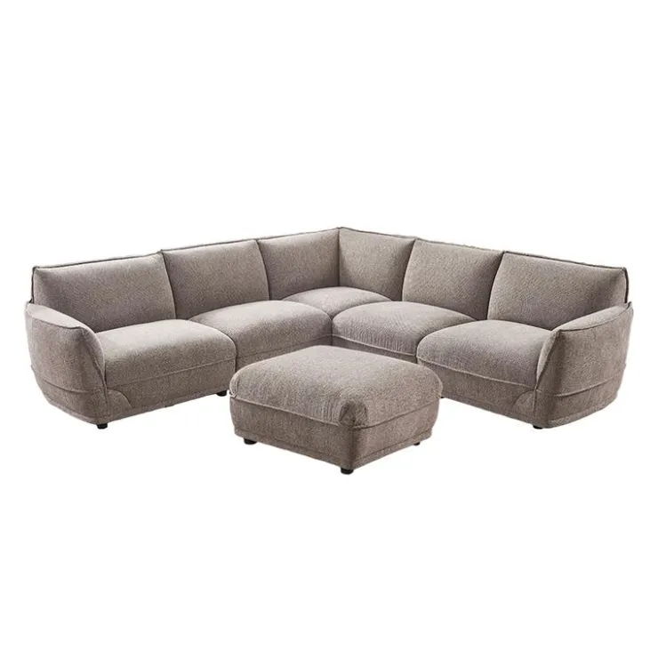 Modular Sectional with Ottoman - 6 pcs Taupe Grey Discount