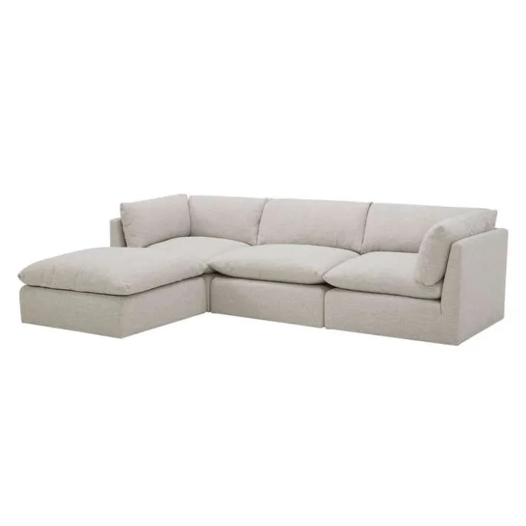 Modular Sectional with Ottoman - 4 pcs Beige Outlet