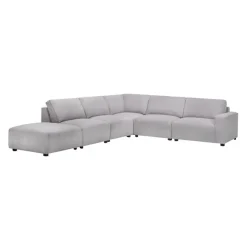 Sofa By Fancy Modular Sectional with Ottoman Positioned to the Left Seat - 6 pcs Grey Sale