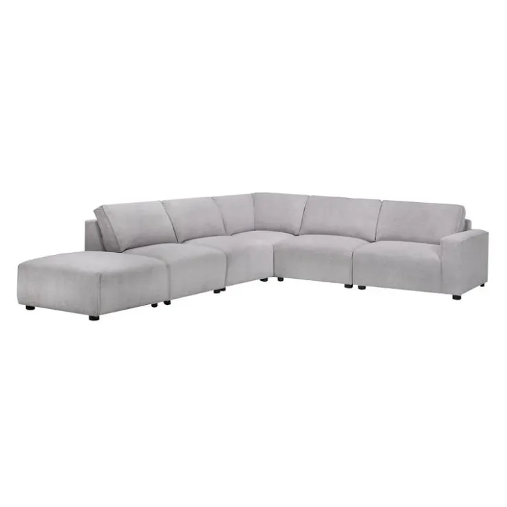 Sofa By Fancy Modular Sectional with Ottoman Positioned to the Left Seat - 6 pcs Grey Sale