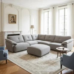 Modular Sectional with Ottoman - 6 pcs Grey Outlet