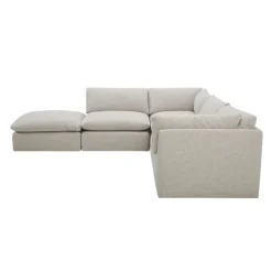Modular Sectional with Ottoman - 5 pcs Beige