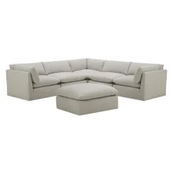 Modular Sectional with Ottoman - 6 pcs Beige Online