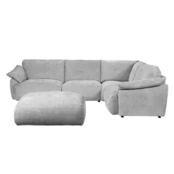 Modular Sectional with Ottoman - 5 pcs Grey Hot