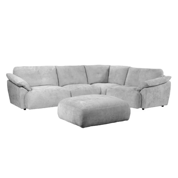 Modular Sectional with Ottoman - 5 pcs Grey Hot