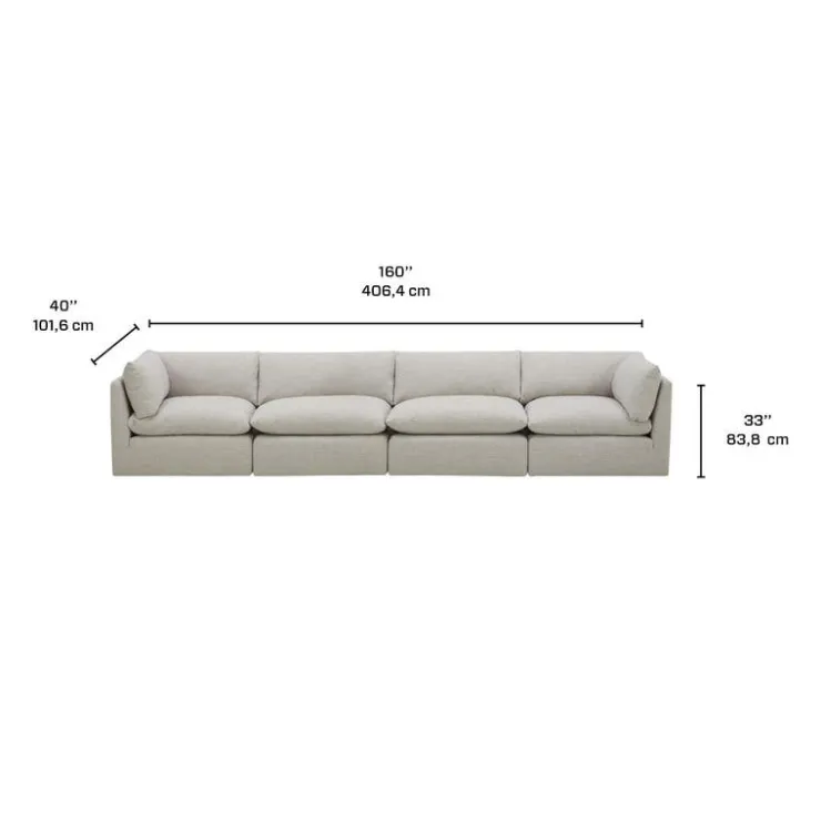 Modular Sofa - 4 pcs Beige Outlet