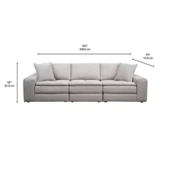 Modular Sofa - 3 pcs Grey Hot