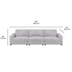 Sofa By Fancy Modular Sofa - 3 pcs Grey Clearance