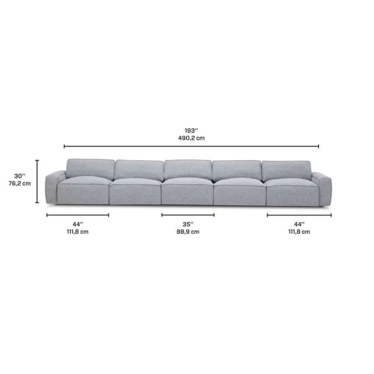 Modular Sofa - 5 pcs GREY