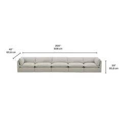 Modular Sofa - 5 pcs Beige New