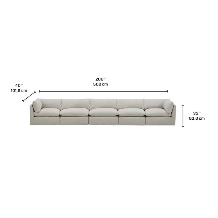 Modular Sofa - 5 pcs Beige New