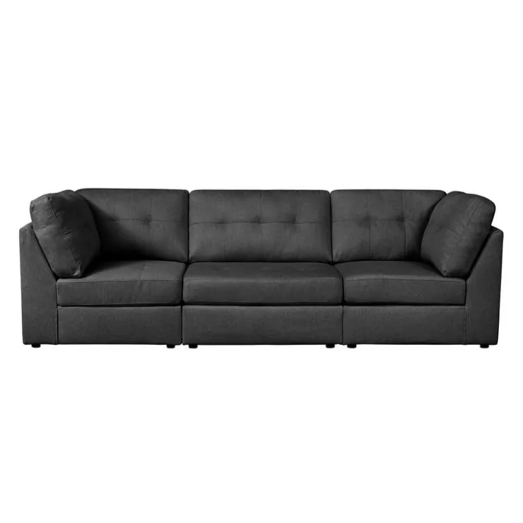 Modular Sofa - 3 pcs Dark Grey New