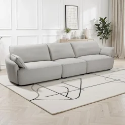 Modular Sofa - 3 pcs Light Grey New