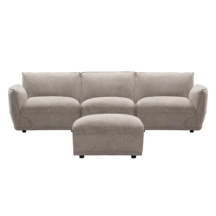 Modular Sofa with Ottoman - 4 pcs Taupe Grey New