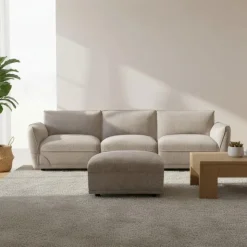 Modular Sofa with Ottoman - 4 pcs Taupe Grey New