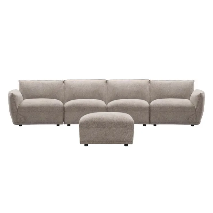 Modular Sofa with Ottoman - 5 pcs Taupe Grey Sale