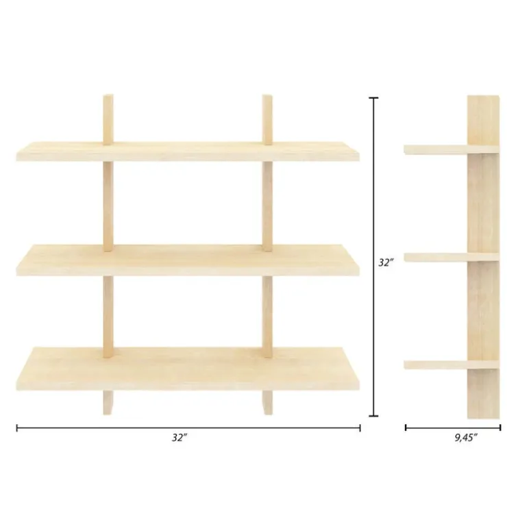 Nexera Modular Wall Shelving System Birch Hot