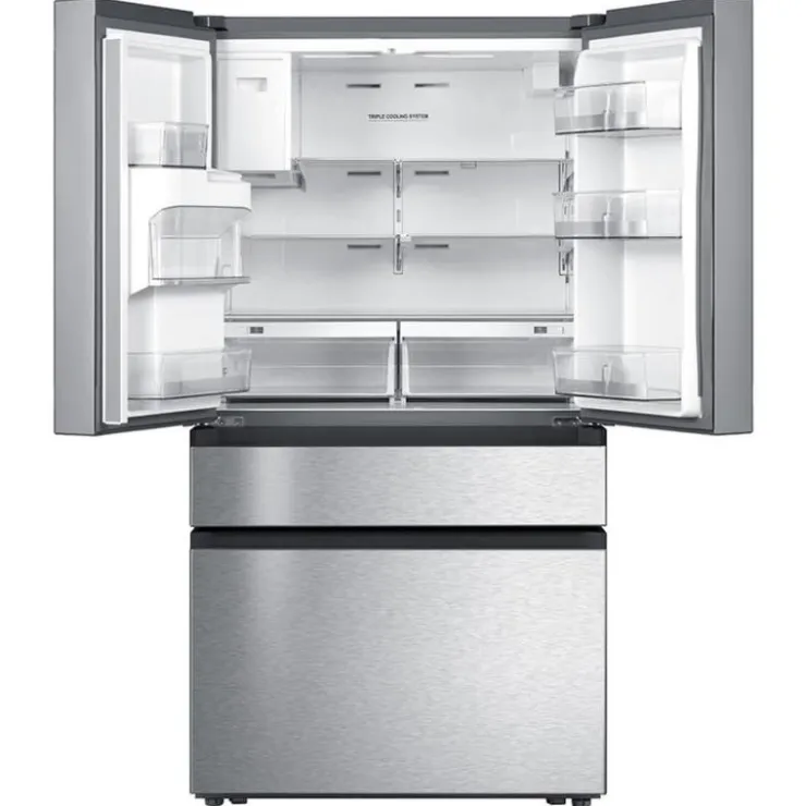 Moffat 22 Cu Ft 36 In Refrigerator Bottom Freezer, French door - MYE22HYPKFS Stainless Steel Best