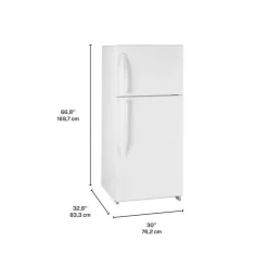 Moffat 18 Cu Ft 30 In Refrigerator Top Freezer - MTE18GTKWW White Online