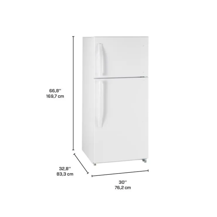 Moffat 18 Cu Ft 30 In Refrigerator Top Freezer - MTE18GTKWW White Online