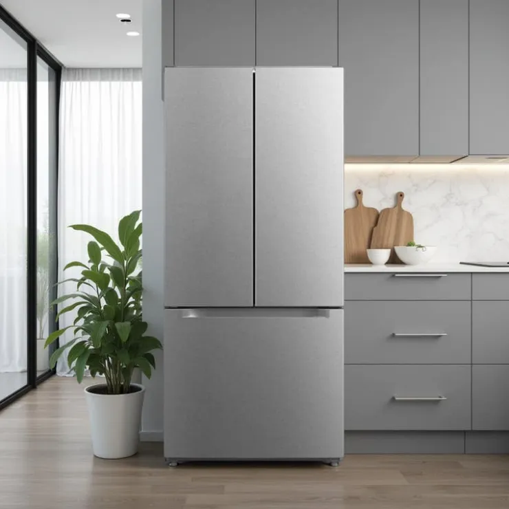 Moffat 18 Cu Ft 30 In Refrigerator Bottom Freezer, French door - MNE18DYTNFS New