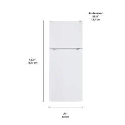 Moffat 11.5 Cu Ft 24 In Refrigerator Top Freezer - MPE12FGKWW White New