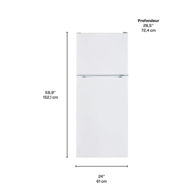 Moffat 11.5 Cu Ft 24 In Refrigerator Top Freezer - MPE12FGKWW White New
