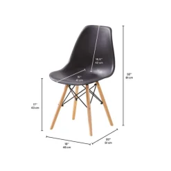 Moulded Chairs (Set of 2) - BLACK Hot