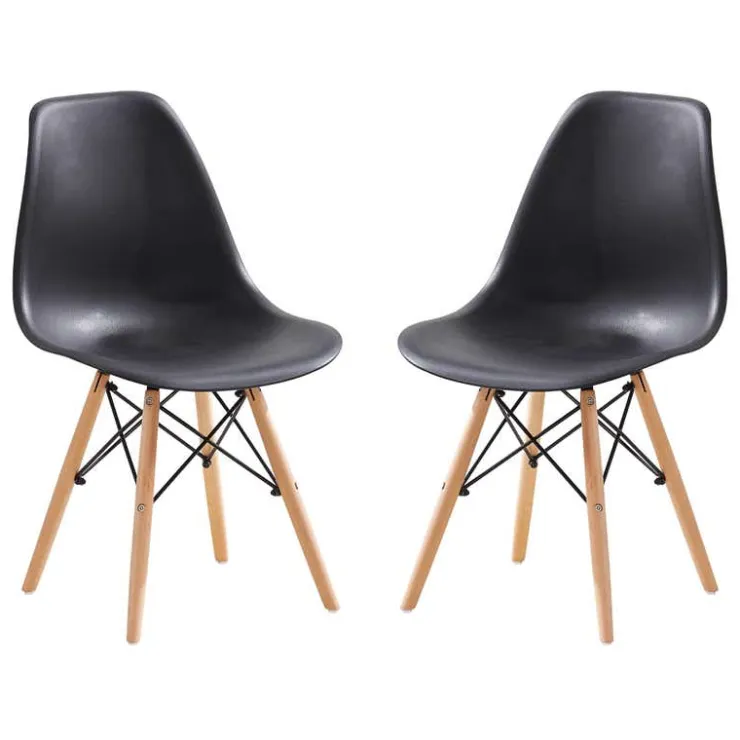 Moulded Chairs (Set of 2) - BLACK Hot