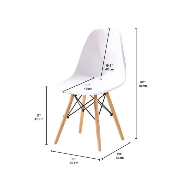 Moulded Chairs (Set of 2) - WHITE New