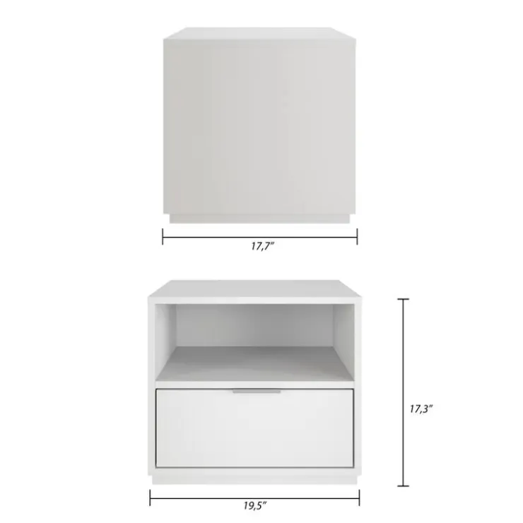 Nexera Nightstand - White Hot