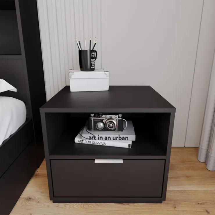 Nexera Nightstand - Black Discount