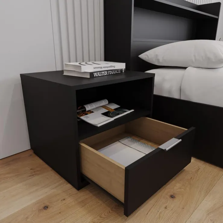 Nexera Nightstand - Black Discount