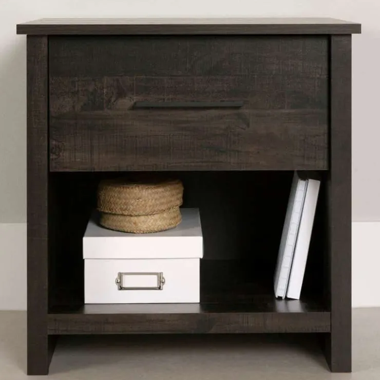 Meubles South Shore Nightstand - South Shore Rubbed Black Hot