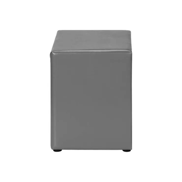 Monarch Nightstand - upholstered / 2 storage drawers - 21"h - leather-look - Grey Online