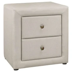 Monarch Nightstand - upholstered / 2 storage drawers - 21