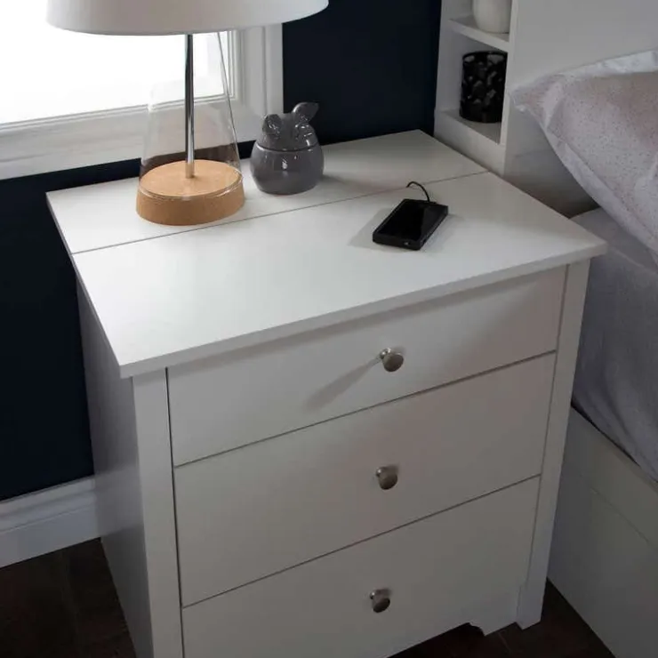 Meubles South Shore Nightstand Charging Station - South Shore PURE WHITE Sale