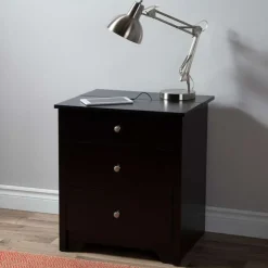 Meubles South Shore Nightstand Charging Station - South Shore PURE BLACK Best