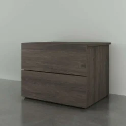 Nexera Nightstand, 2-Drawer, Bark - Grey Sale