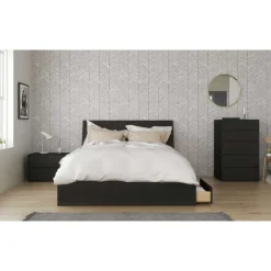 Nexera Nightstand, 1-Drawer, - Black Clearance