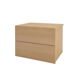 Nexera Nightstand, 2-Drawer, Natural Maple - Beige Outlet
