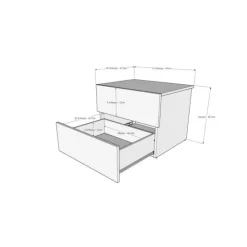 Nexera Nightstand, 2-Drawer, Walnut - Brown Online