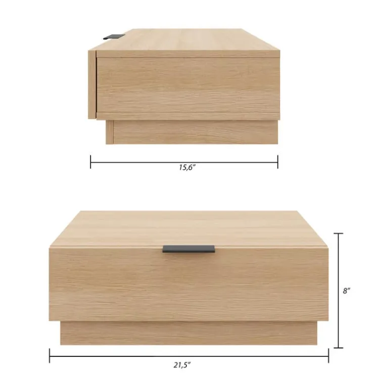 Nexera Nightstand (set of 2) - Natural blonde oak Best